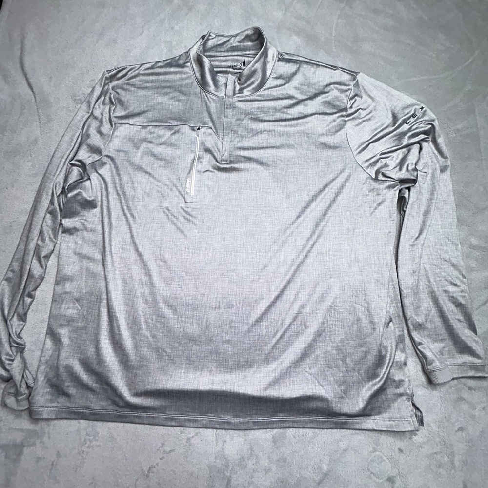 johnnie-O Men's Light Gray Performance Quarter-Zip Jacket